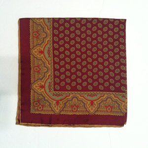 BARBARA BLANK MENS NEW 100%SILK POCKET SQUARE SIZE: 16.5" X 16.5"